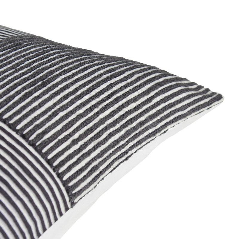 Saugeen Cushion Cover, Black Striped