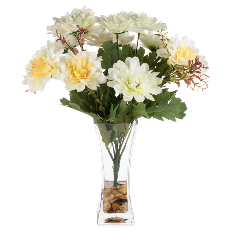 Arrangement floral ou centre de table Leal Daisy, Crème / jaune