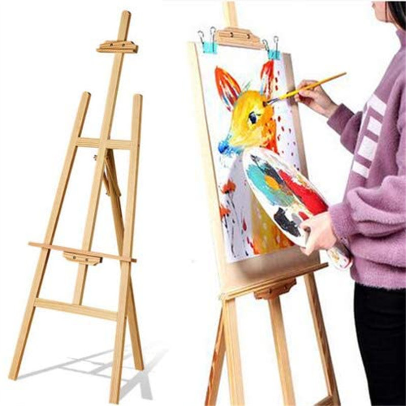 Gargi Ebern Designs Folding Wood Tripod Easel, Oak, 180'Hx51'Wx45'D