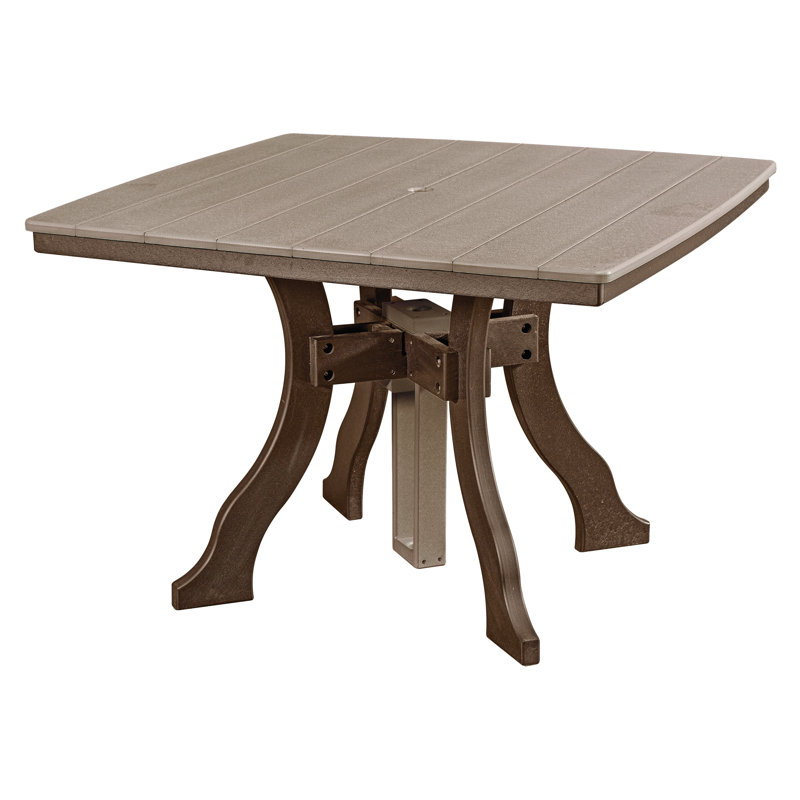 Table carrée Rosecliff Heights, Bois vieilli, Brun Tudor