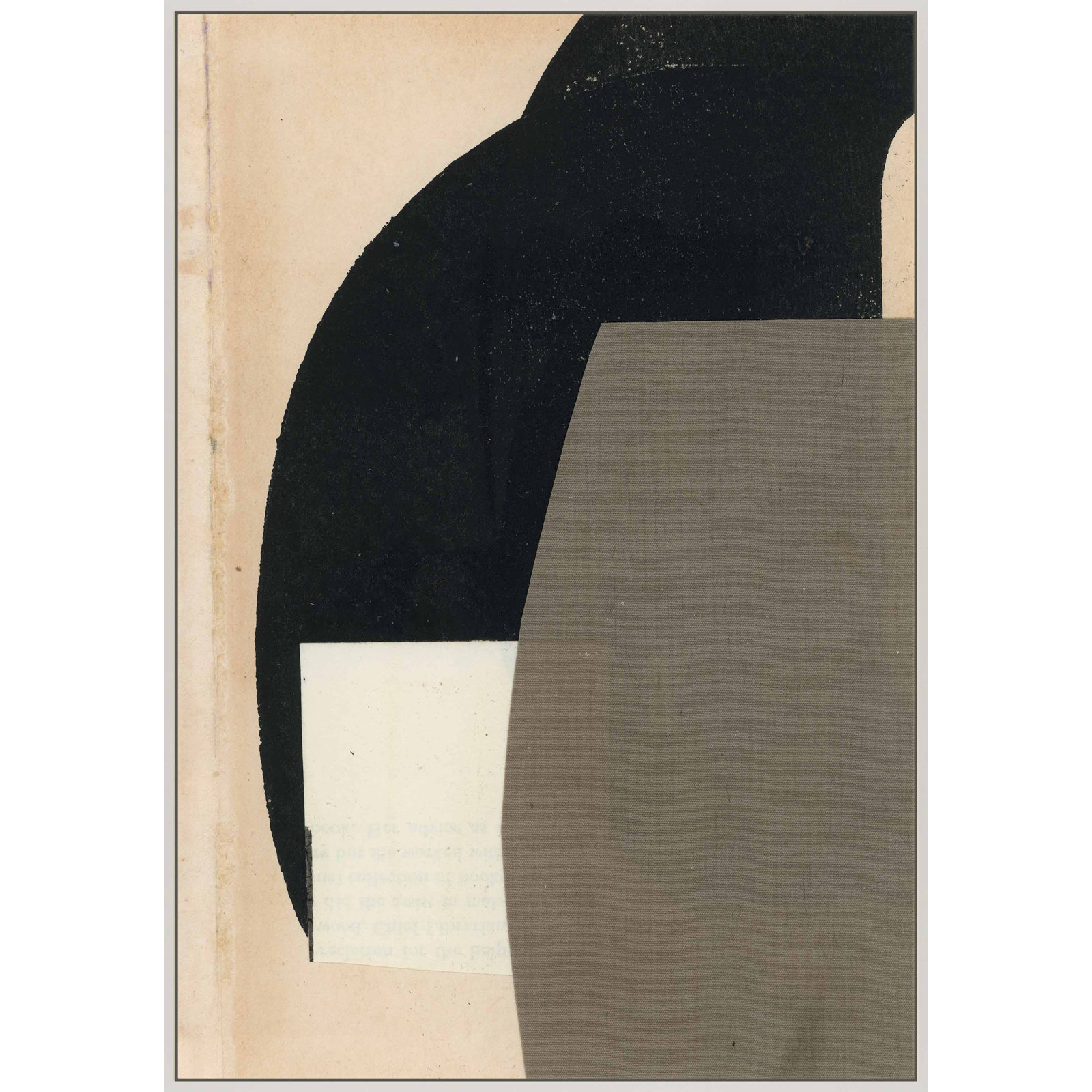 Reach by Driftway Studio - Framed Wall Art, 20" H x 14" W, Black, Framed Print Canvas without Mat