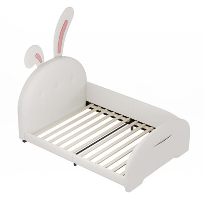 Upholstered Rabbit-Shape Princess Platform Bed
