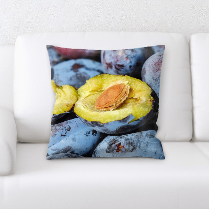 Coussin décoratif prune