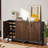 Geometric Shoe Cabinet Entryway Storage With 5 Adjustable Tiers-97749242