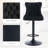 Zager Swivel Adjustable Height Bar Stool Modern Velvet Barstool With Back-12730402-12730403-50237932