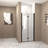 31-30"X 72" Shower Door, 1/4"(6Mm) Tempered Glass Aluminum Frame, Explosion Proof Film-123404498