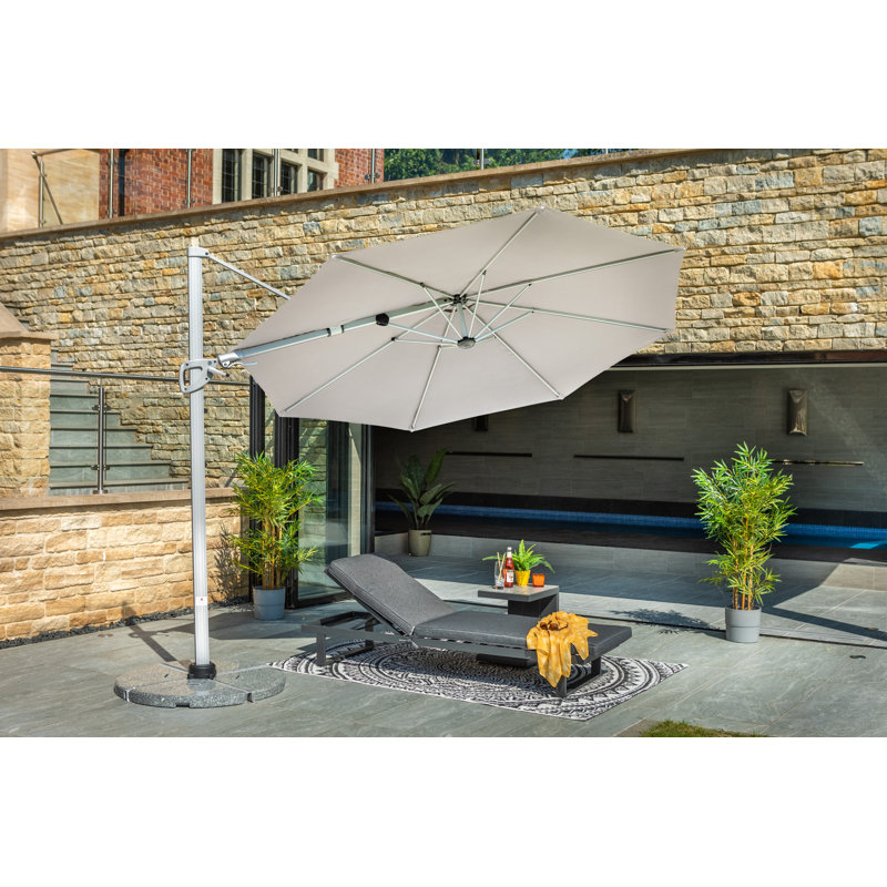 Pacific Round Cantilever Parasol - Dove, Dove Grey