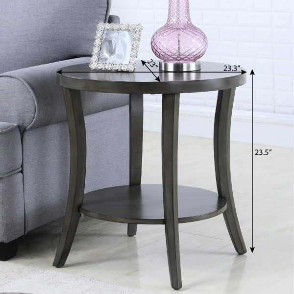 Red Shelf Table Red Barrel Studio Oval Shelf Table - Birch Wood Veneer Top & Extra ...