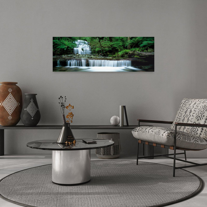 Liffey Falls, Tasmania, Australie, paysage de fougères abstraites, art mural, H 12 po x l 36 po