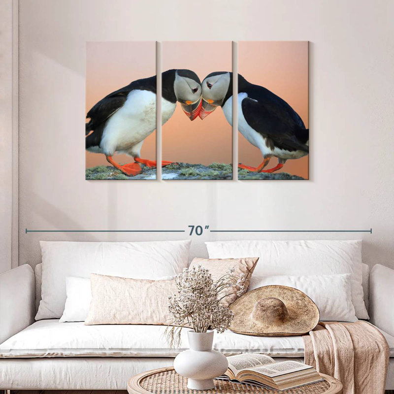 Norwegian Puffin Bird, 28" H x 45" W