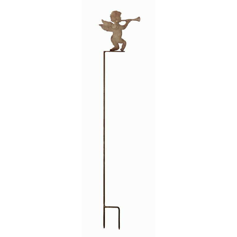Ange de fer 7 po sur piquet de 31 po 7 po, H 32,5 po x l 6 po x P 3 po