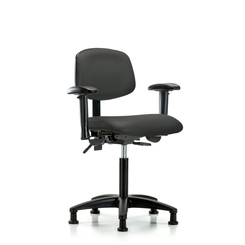 Timothy Task Chair, Charcoal, Glides, Not Included