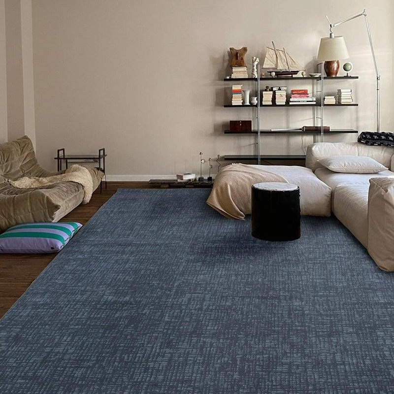 Wave Washable Rug, Blue, 7'8" x 9'10"