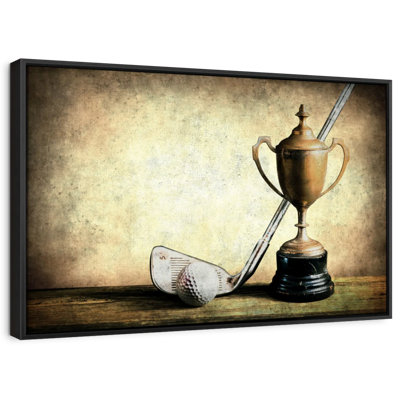 "Art mural trophée de golf"