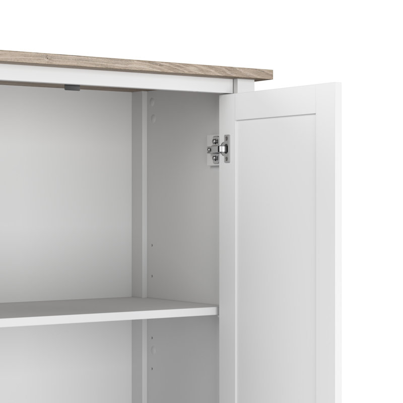 Armoire de rangement à 4 tablettes Rodrekus, Blanc