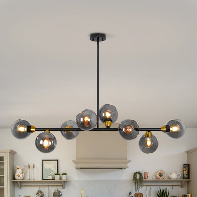 Lustre spoutnik à 8 lumières Lustre moderne pour vestibule et salle à manger