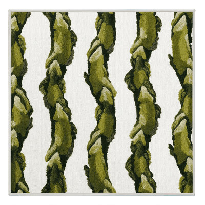  Tapis blanc lavable avec légumes asperges
