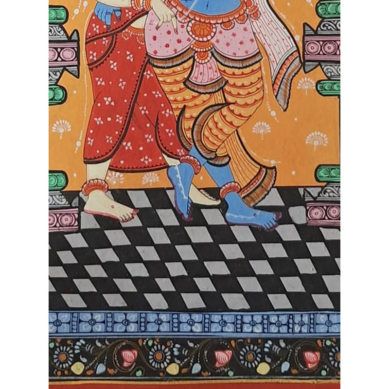 Magnifique Radha et Krishna | Couleurs de pierre naturelle | Par Surendra Nath Swain