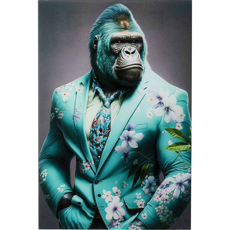 Mister Gorilla Print on Glass