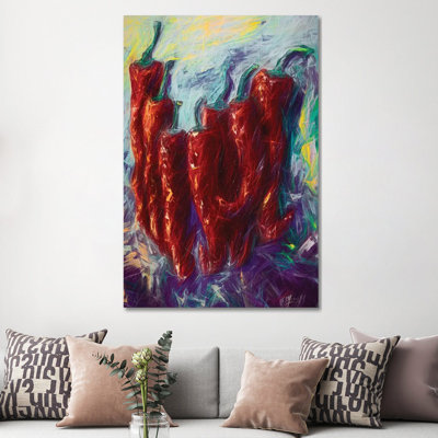 The Essence of Jalapeno Abstract 1 Piece Wrapped Canvas Painting