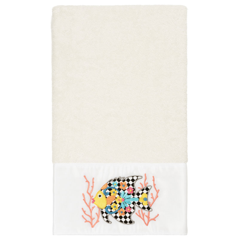 Serviette de bain en coton FELIZ, Crème