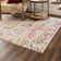 Ingleby Red Distressed Ornamental Area Rug