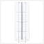 Vitrine hexagonale en verre transparent Tenley