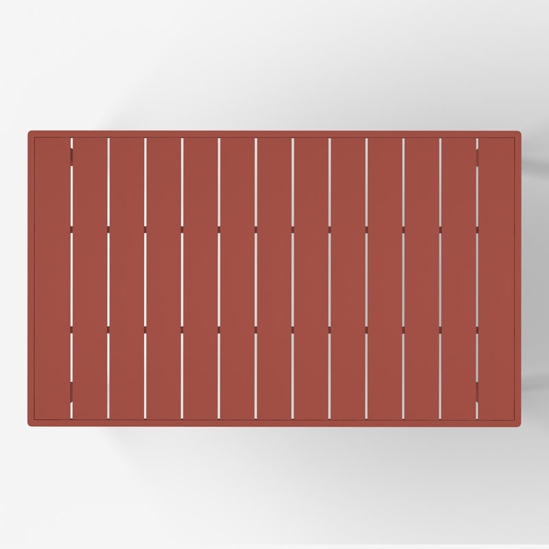 Table de salle à manger rectangulaire 59 po x 35,4 po, Rouge