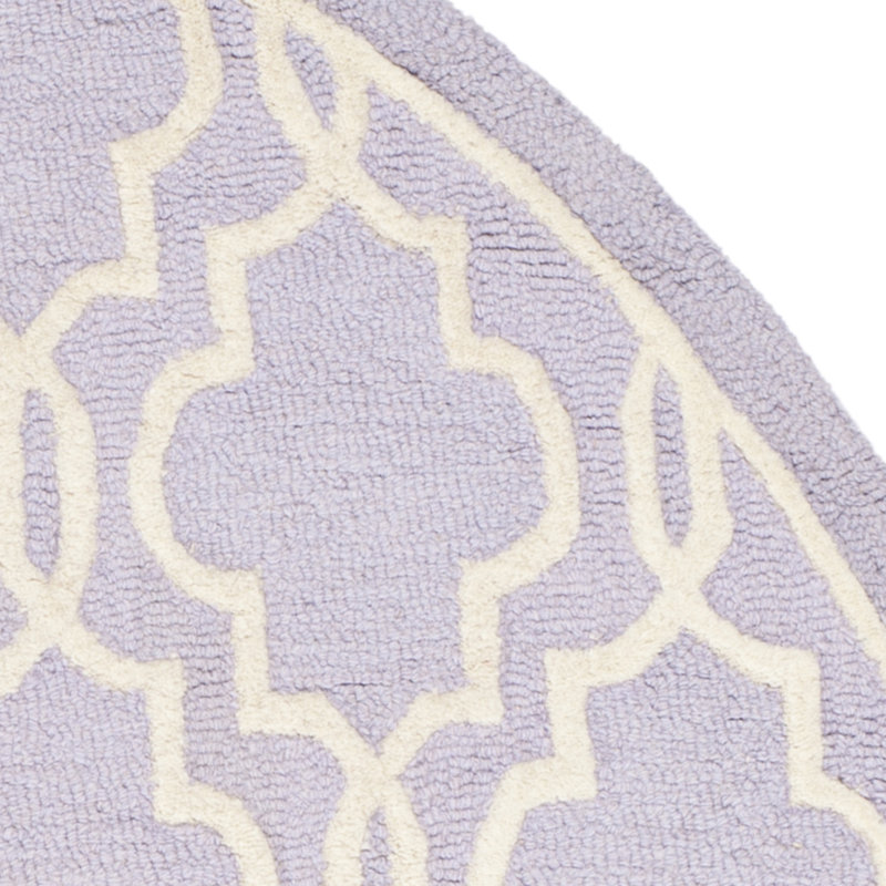 Cannen Hand Tufted Wool Geometric Rug, Round 6'