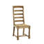 Chaise d’appoint en bois massif arrière en bois brun Beebe