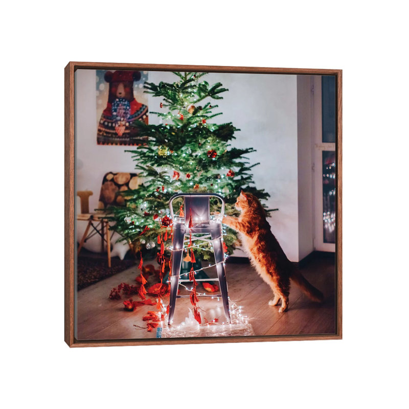 Impression « My Magic Helper II » par Hobopeeba, H 18 po x l 18 po x 1,5 po, Toile classique avec cadre brun, Pas de tapis