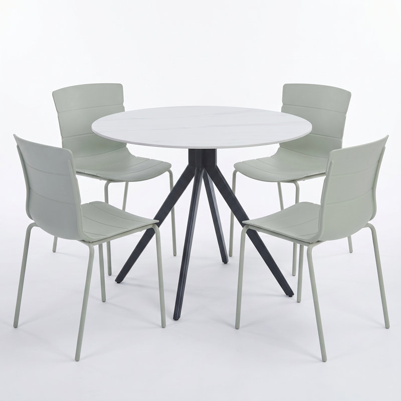 Surgoinsville Dining Set, Grey, Sintered Stone