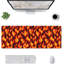 Tapis de souris Fire, grand tapis de bureau Fire, tapis de clavier de jeu XL, base en caoutchouc antidérapante, protection de bureau étendue pour l'école, la maison et le bureau (pour femmes), 40 x 80 cm