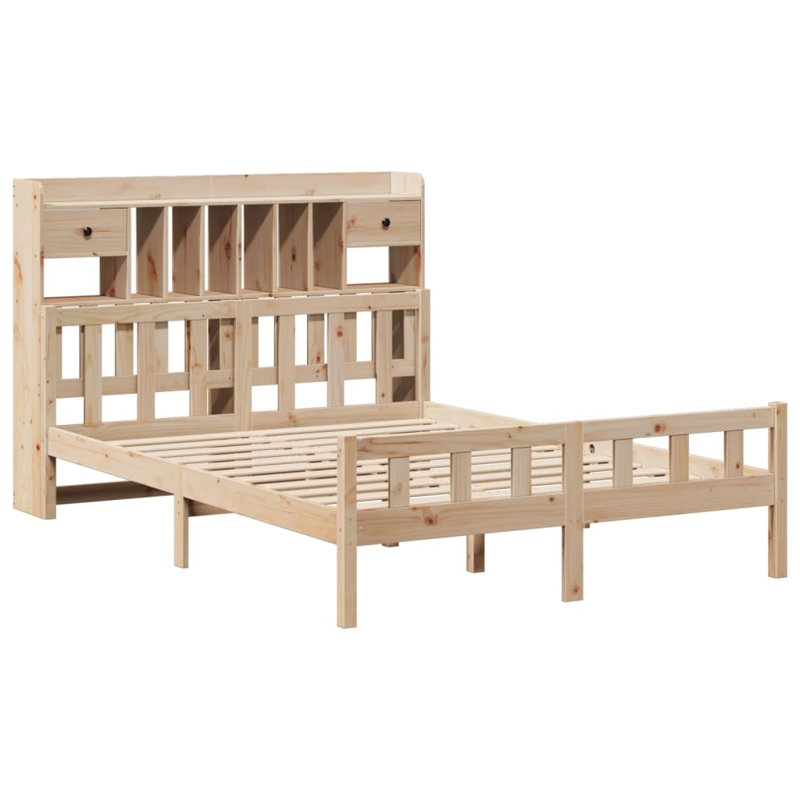 Abdala Solid Wood Bed, 160 x 200 cm, White