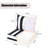 Fade Resistant Outdoor Chair Cushions Set Of 4, 24X28 Deep Seat Patio Cushions, 28D High Resilience Foam Replacement Patio Chair Cushions Set Of 4 With Removable Cover For Sofa, Adirondack Chair, Sectional,Black Cabana Stripe-124950037-124950022