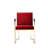     Pangea Home Dexter Upholstered Modern Velvet Arm/Dining Chairs – Indoor Arm Chairs with Gold or Silver Steel Legs- Dining Room, Bedroom, Living Room Chair - Red Velvet with Gold Legs-130251728
