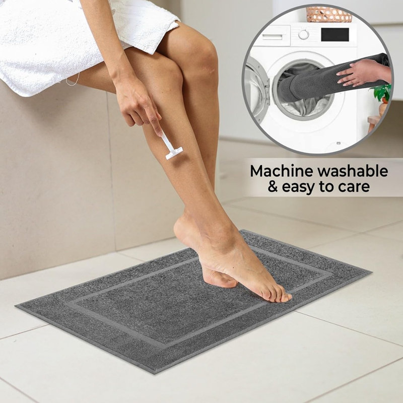 Ensemble de serviettes de bain, tapis de bain et tapis de bain en coton absorbant