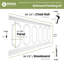 Ensemble de lambris traditionnel 94 1/2 po L (réglable de 40 à H 44 po) Ashford