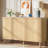 59.74" Modern Walnut Buffet Sideboard Cabinet With Storage-293786728