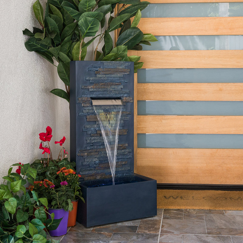 Weather Resistant Waterfall Fountain with Lights