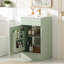 Meuble-lavabo de 18 po avec lavabo en céramique lisse, armoire peinte et tablette réglable pour une solution de rangement optimale