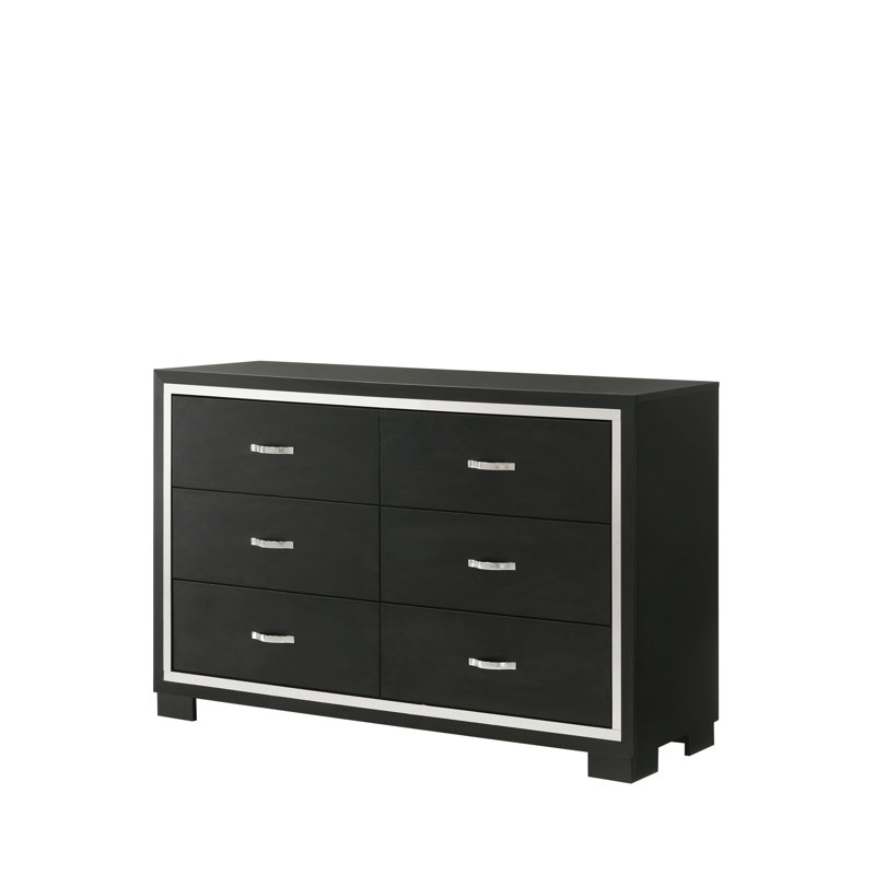 Mobilier de chambre à coucher moderne moderne en bois noir