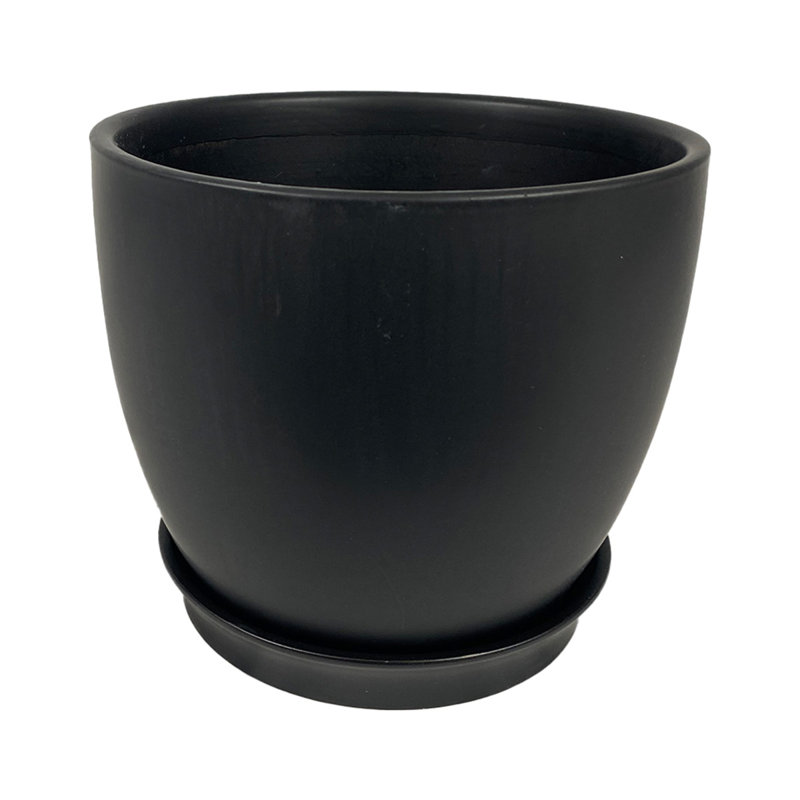 Kader Ceramic Pot Planter, Black