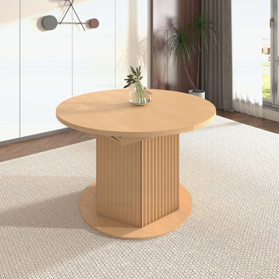 Table de cuisine ronde, table de salle à manger en bois pour les réunions de famille