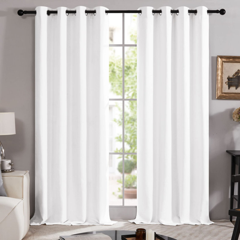 100 Percent Blackout with Liner Grommet Curtain Panel (Set of 4), 42" W x 84" L, Orange