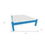  Cadre de lit simple en bois massif Brighton Caribbean Blue - simple, bleu