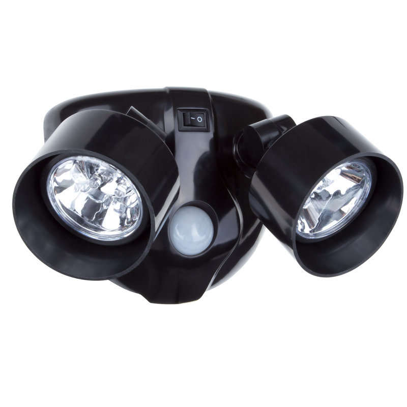 Black Dual Head Motion Sensor LED Security Light