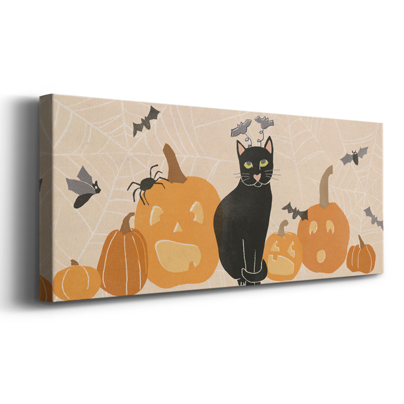«Pumpkin Patch Cats Collection D», reproduction sur toile, H 24 po x l 60 po x P 1,5 po