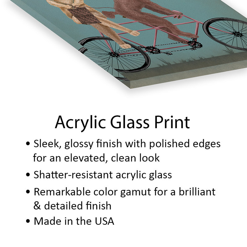 Caniche, impression tandem sur verre acrylique, H 24 po x l 16 po x P 0,25 po