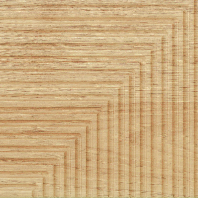 Table de chevet cannelée en bois Rhyth, Sergé naturel, Individuel